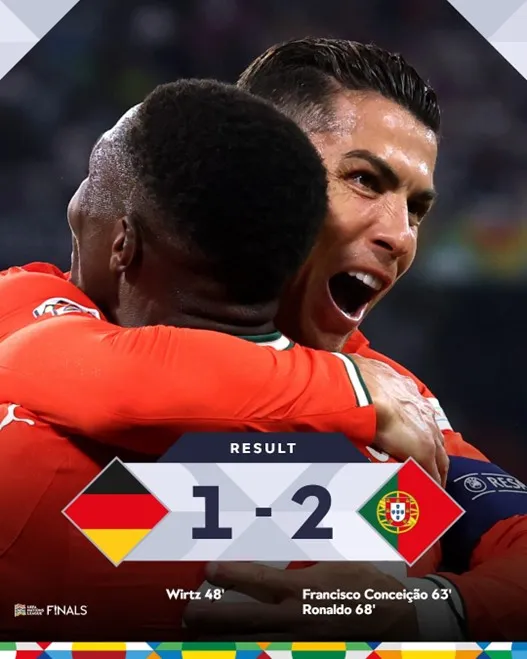 Portugas Kalahkan Jerman 2-1. Ronaldo dkk melaju ke final UEFA Nations League