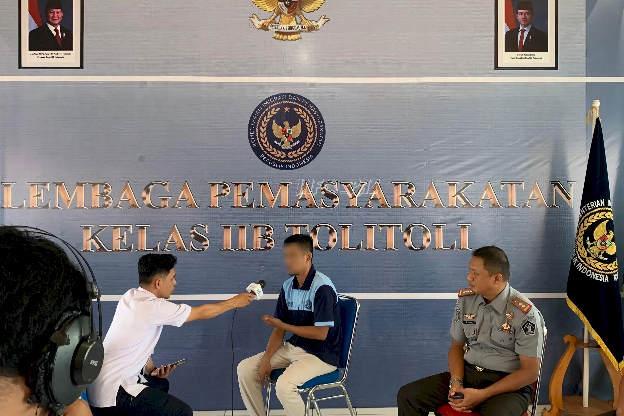 Lapas Kelas IIB Tolitoli menerima kunjungan tim peliputan Radio Republik Indonesia (RRI) Tolitoli dalam program News Indepth, Selasa (22/7).