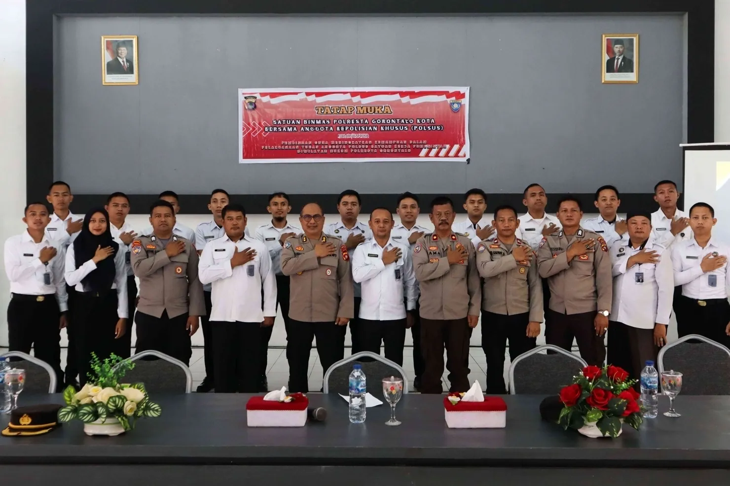 Lapas Kelas IIA Gorontalo kolaborasi strategis dengan Polresta Gorontalo Kota untuk pembinaan intensif bagi Polsuspas Rabu (23/7).