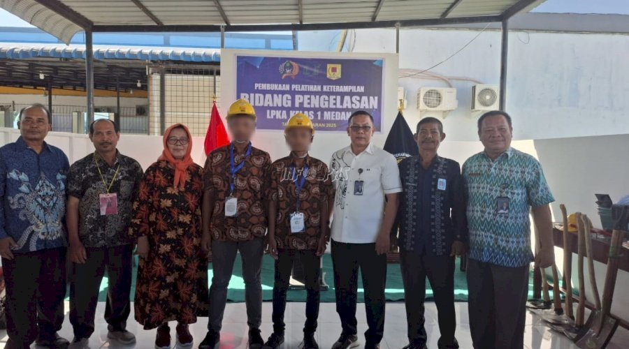 LPKA Medan Bekali Anak Binaan keterampilan pengelasan profesional dengan menggandeng Lembaga Latihan Kerja Yayasan Srikandi jumat (18/7).