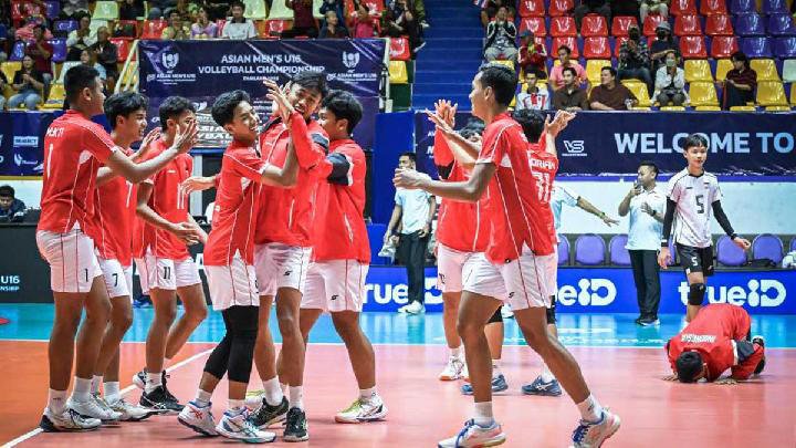 Timnas Voli putra Indonesia U-16 kalahkan Thailand 3-2 pada kejuaraan voli Asia Jumat (18/7) di Thailand (Dok.Istimewa)