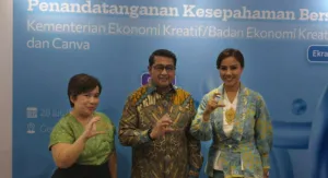 Kerja sama antara Kementerian Ekonomi Kreatif Republik Indonesia dengan platform desain Canva (Dok. Istimewa)