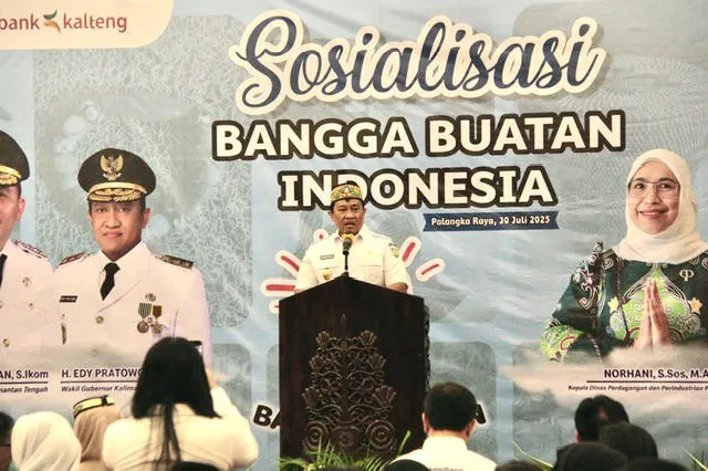 Pemprov Kalteng serius memperkuat posisi produk lokal di tengah gempuran barang impor. Lewat Sosialisasi Bangga Buatan Indonesia Tahun 2025. (Dok.Istimewa)