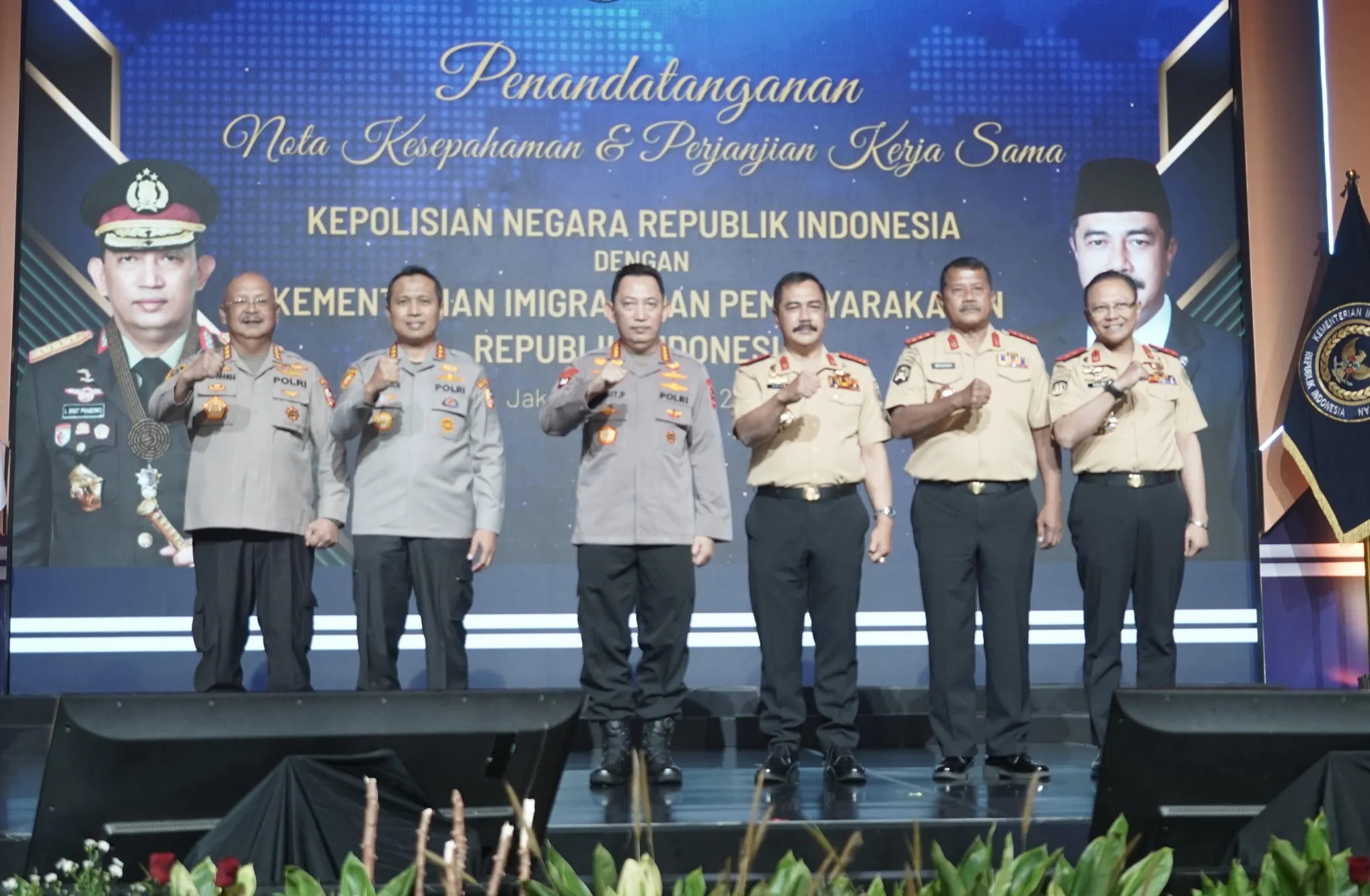 Kemenimipas dan Polri perkuat sinergi kelembagaan lewat MoU (Dok. Istimewa)