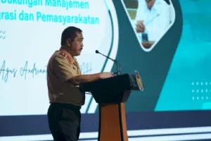 Menteri Imigrasi dan Pemasyarakatan pada Rakor Kemenimipas Tahunn 2025 (Dok. Istimewa)