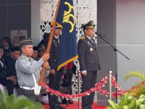 Kanwil Ditjenpas Sulteng tegaskan komitmen dorong reformasi hukum berkeadilan saat Upacara HUT Pengayoman ke-80, Jumat (22/8/2025). (Humas Ditjenpas Sulteng)
