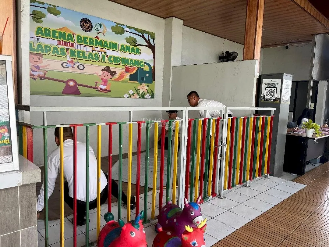 Lapas Cipinang tata ulang area bermain anak demi kenyamanan dan keamanan pengunjung, khususnya anak-anak. (Web; Ditjenpas)