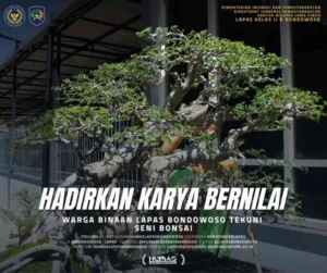 Bonsai karya warga binaan Lapas Bondowoso. (Humas Lapas Bondowoso)