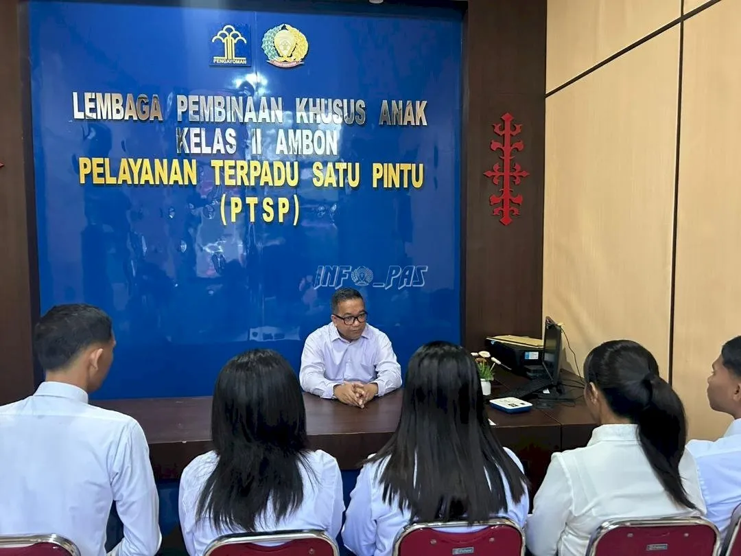 LPKA Kelas II Ambon menggelar kegiatan Coffee Morning bersama lima Calon Aparatur Sipil Negara (CASN), Jumat (22/8). (Web. Ditjenpas)