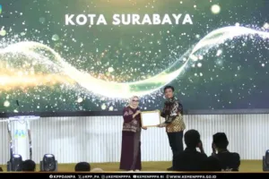 Surabaya kembali menyabet penghargaan Kota Layak Anak (KLA) kategori utama dari Kementerian Pemberdayaan Perempuan dan Perlindungan Anak (PPPA). (Dok.Istimewa)