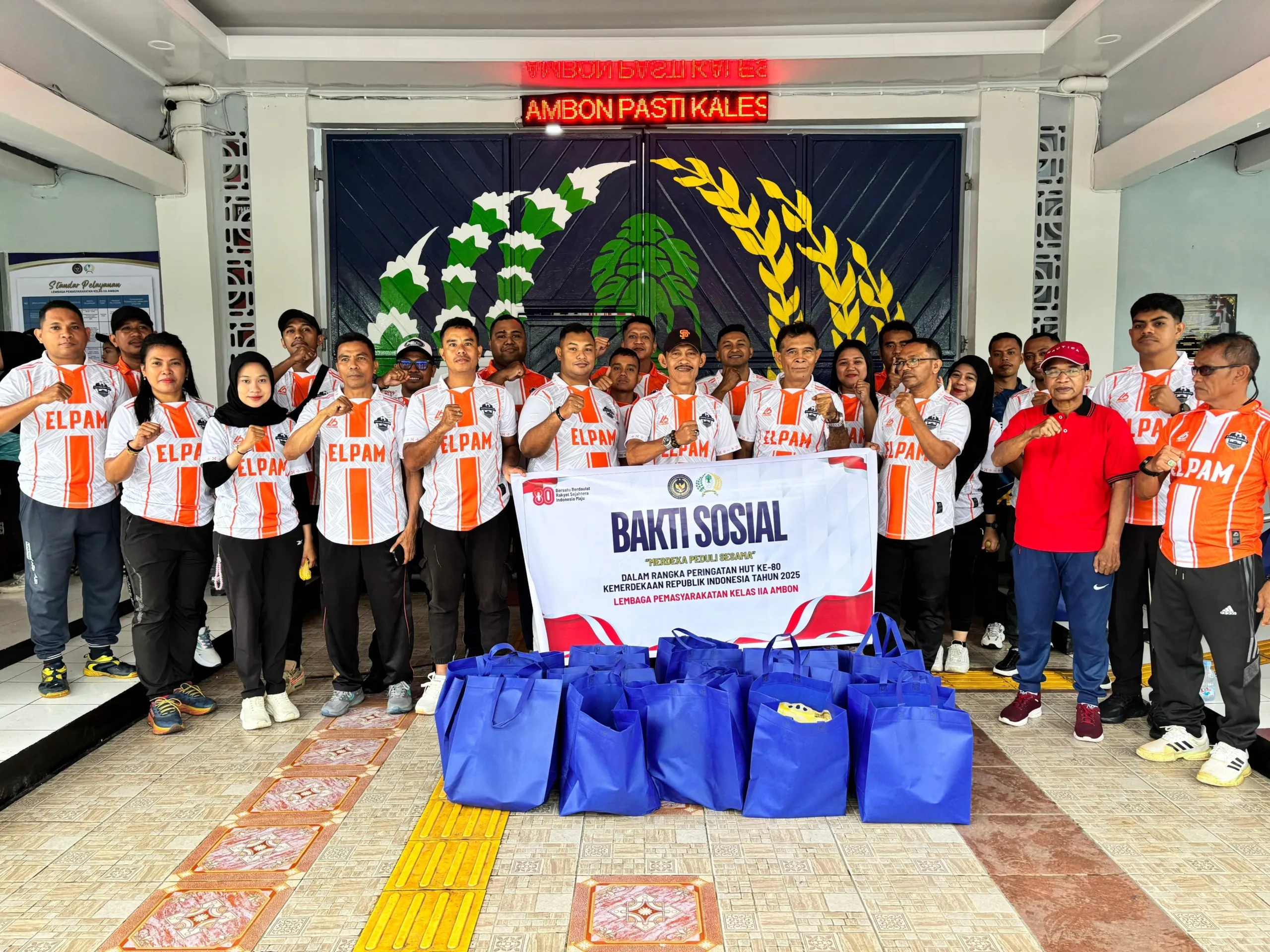 Lapas Ambon Gelar Bakti Sosial Jelang HUT ke-80 RI