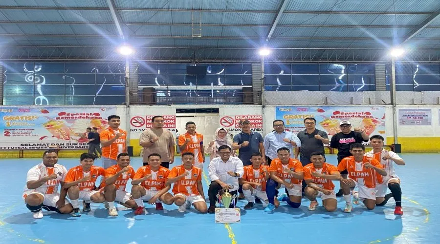 Lapas Kelas IIA Ambon juara I turnamen futsal Kanwil Ditjenpas Maluku dalam rangka HUT RI ke-80, unggul atas Lapas Piru di final, Kamis (14/8). (Web Ditjenpas)
