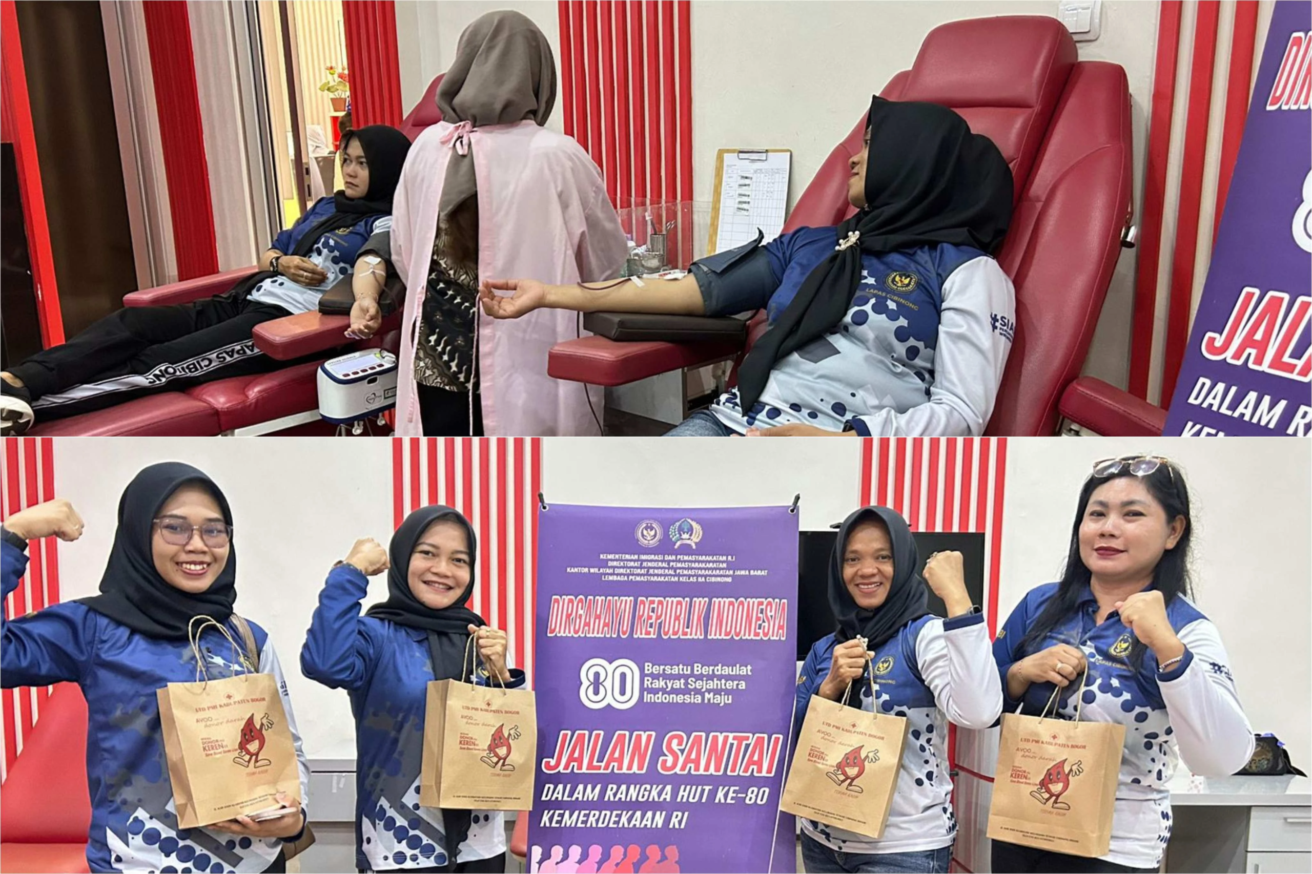 Lapas Cibinong Gelar Donor Darah, 7 Kantong Disumbangkan