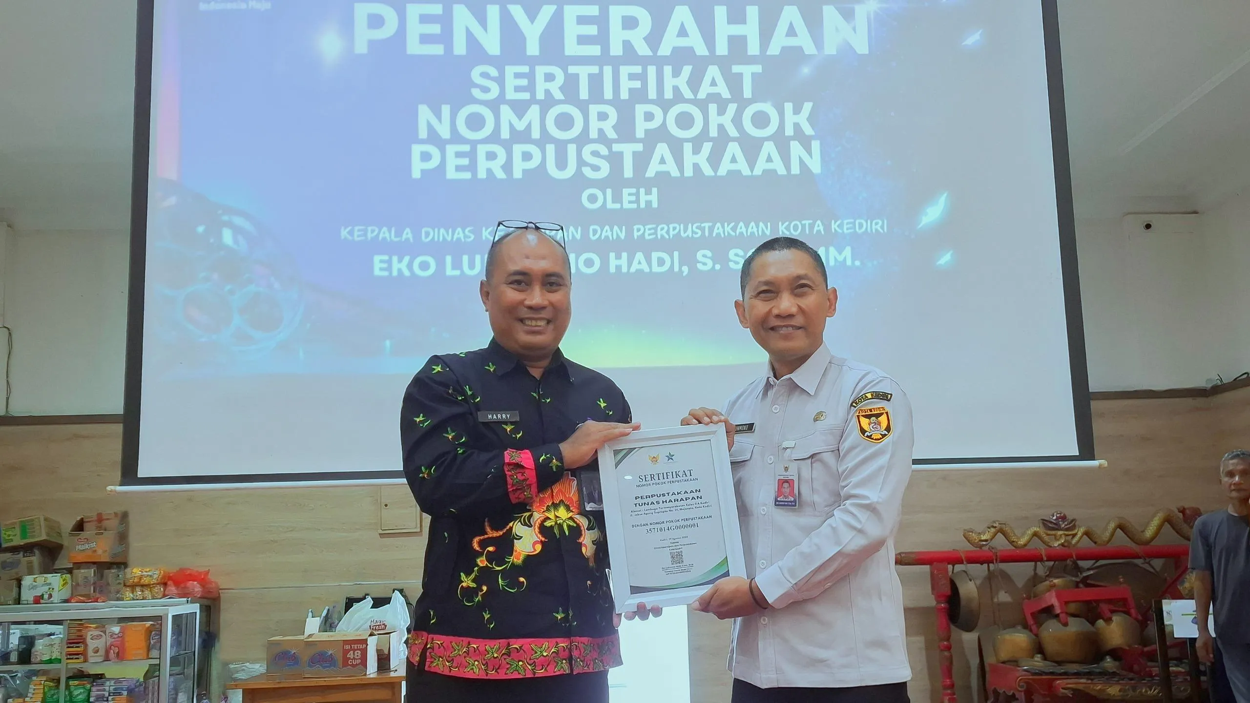 Lapas Kediri Resmikan Perpustakaan Nasional