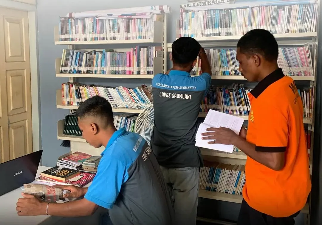Tingkatkan Literasi, Perpustakaan Lapas Saumlaki Dipadati WBP