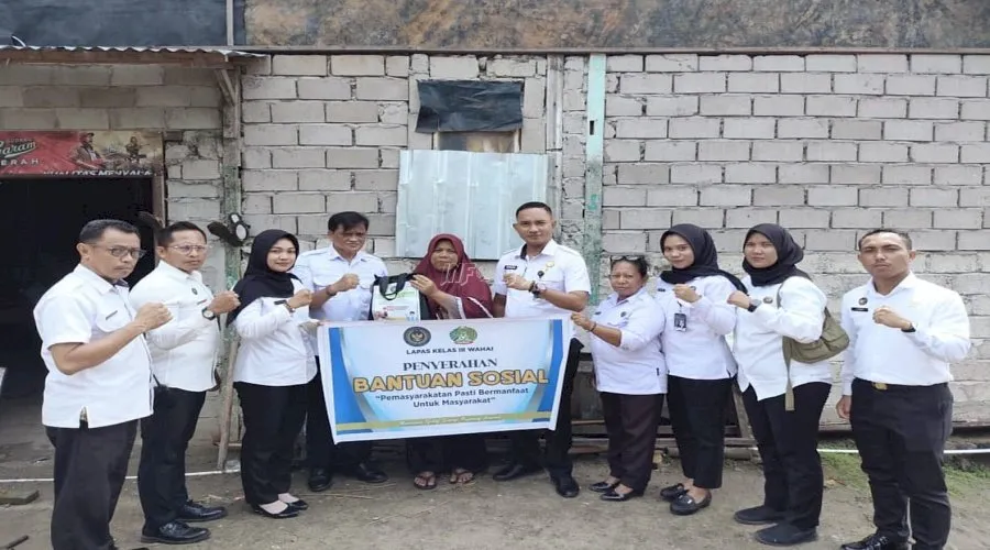 Lapas Wahai Rayakan HUT RI Dengan Bagikan Bansos