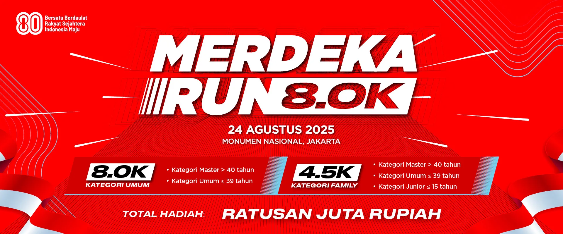 Merdeka Run 8.0K! Istana Memanggil, Buruan Daftar!!