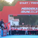 Istana Kepresidenan Jakarta bersama Kementerian Pemuda dan Olahraga (Kemenpora) menggelar Merdeka Run 8.0K di Jalan Medan Merdeka Utara, Jakarta Pusat, Ahad (24/8/2025). (Dok. Istimewa)