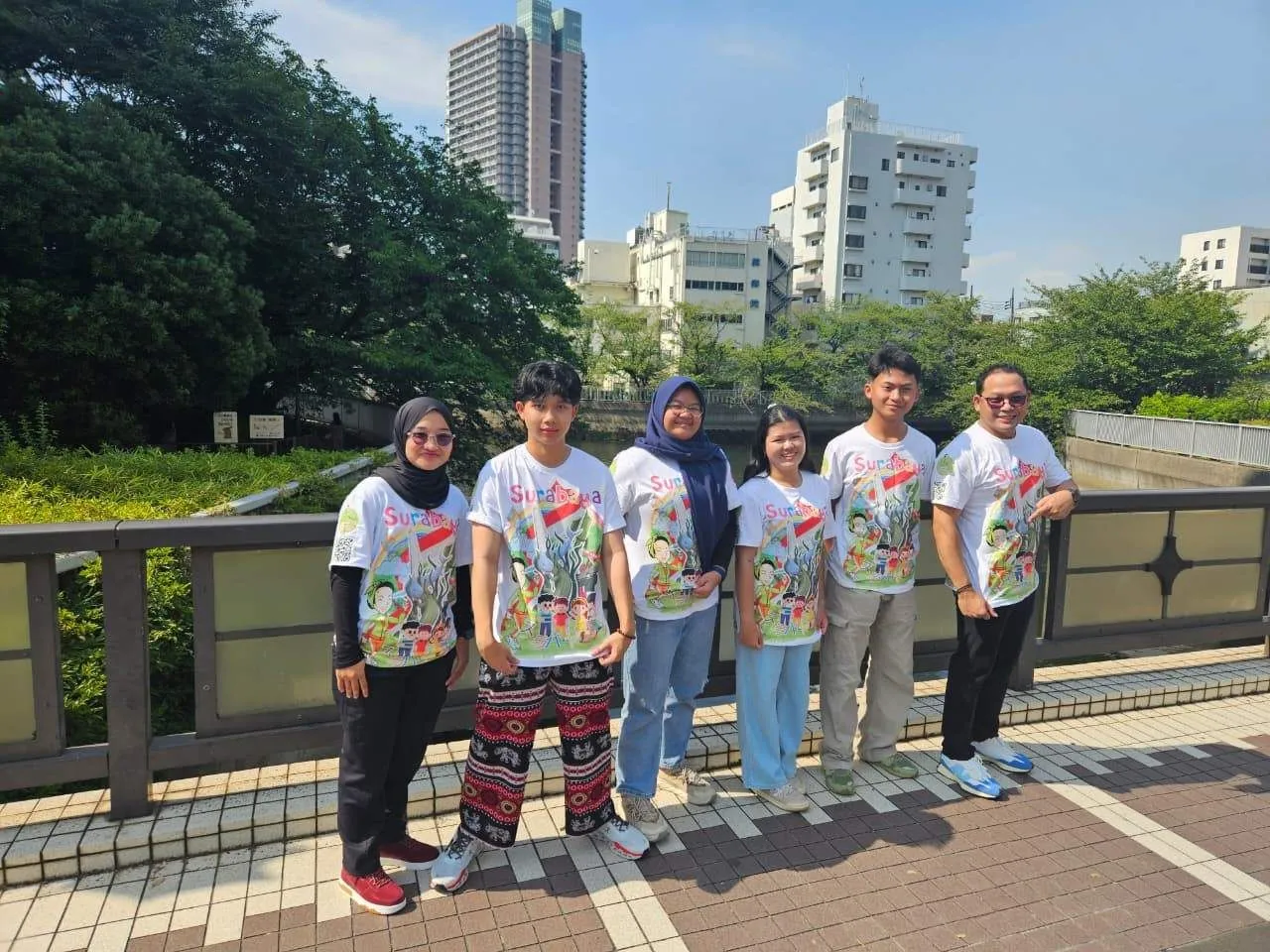 Empat pelajar Surabaya mewakili Indonesia dalam Teens Square Tokyo Project 2025 di Jepang, 20–22 Agustus 2025. (Dok. Istimewa)