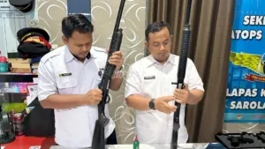 Pengecekan Senjata Api, Lapas Sarolangun Tingkatkan Keamanan