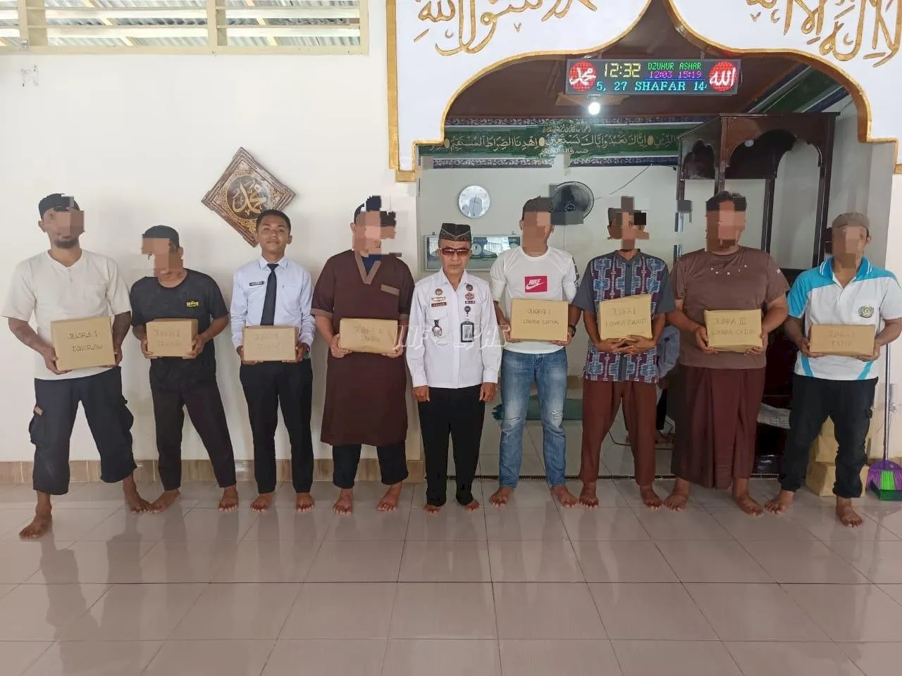 Lapas Tolitoli gelar penyerahan hadiah lomba HUT ke-80 RI di Masjid Darul Hisab, Kamis (21/8). (Web. Ditjenpas)