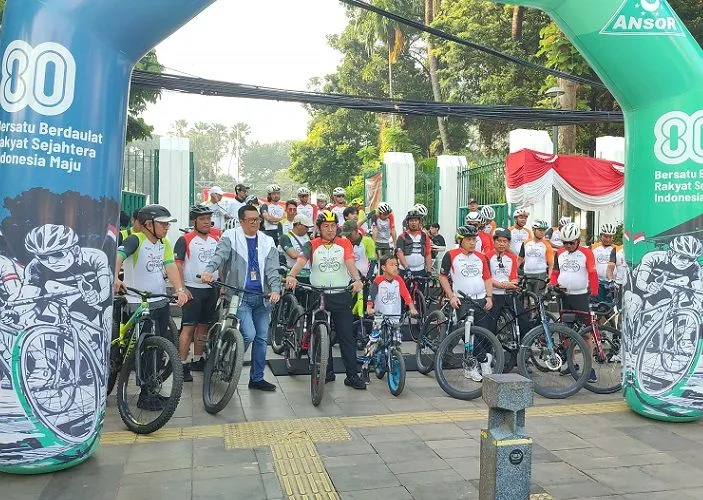 Ratusan Pesepeda Ramaikan Gowes 80 Km Lintas Merdeka