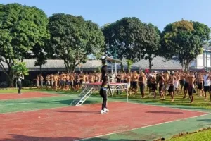 Senam Pagi Rutin di Lapas Cibinong Bangun Kesehatan WBP