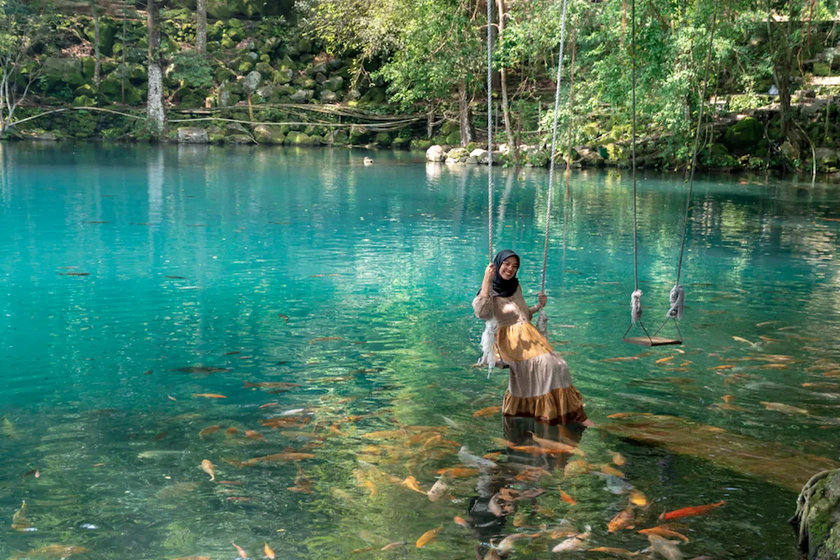 Telaga Biru Cicerem di Kuningan, terletak di kaki Gunung Ciremai. (Dok: Istimewa)