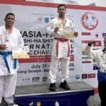 Lapas Kelas III Wahai, Kevin Josse Korintus Revuallo, sukses meraih medali emas pada ajang internasional karate. (Web.Ditjenpas)