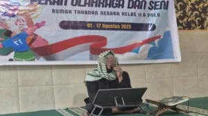 Rutan Kelas IIA Palu gelar lomba tilawah Al-Qur’an untuk Warga Binaan, bagian dari Pekan Olahraga dan Seni sambut HUT Ke-80 RI, Senin (11/8). (Web Ditjenpas)