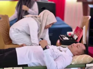 Lapas Sarolangun menggelar kegiatan donor darah bekerja sama dengan RSUD dan Puskesmas Sarolangun, Rabu (13/8). (Web Ditjenpas)