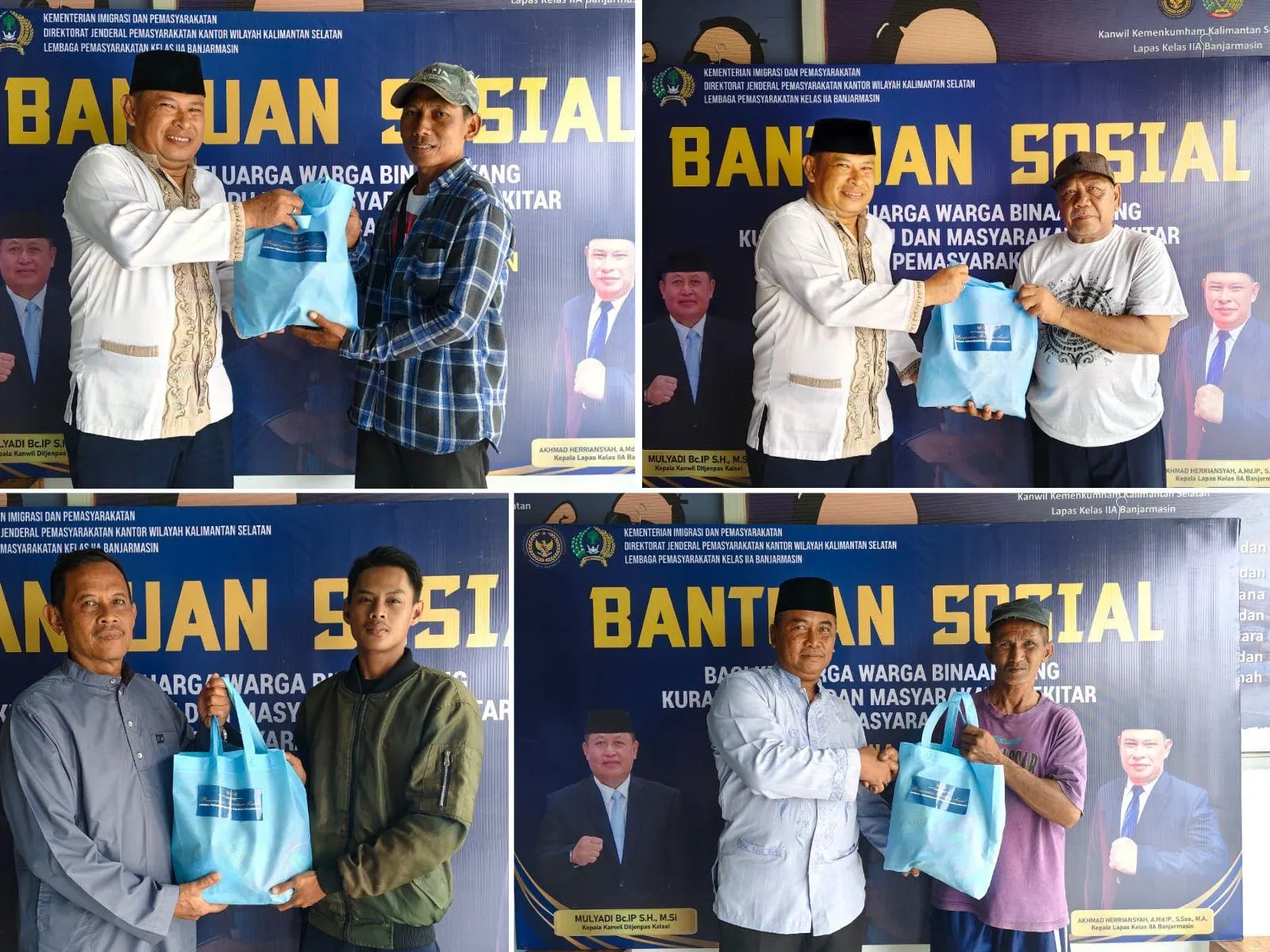 Lapas Kelas IIA Banjarmasin salurkan 50 paket bantuan sosial kepada warga sekitar sebagai wujud kepedulian dan kebersamaan. (Dok: Humas Lapas Banjarmasin)
