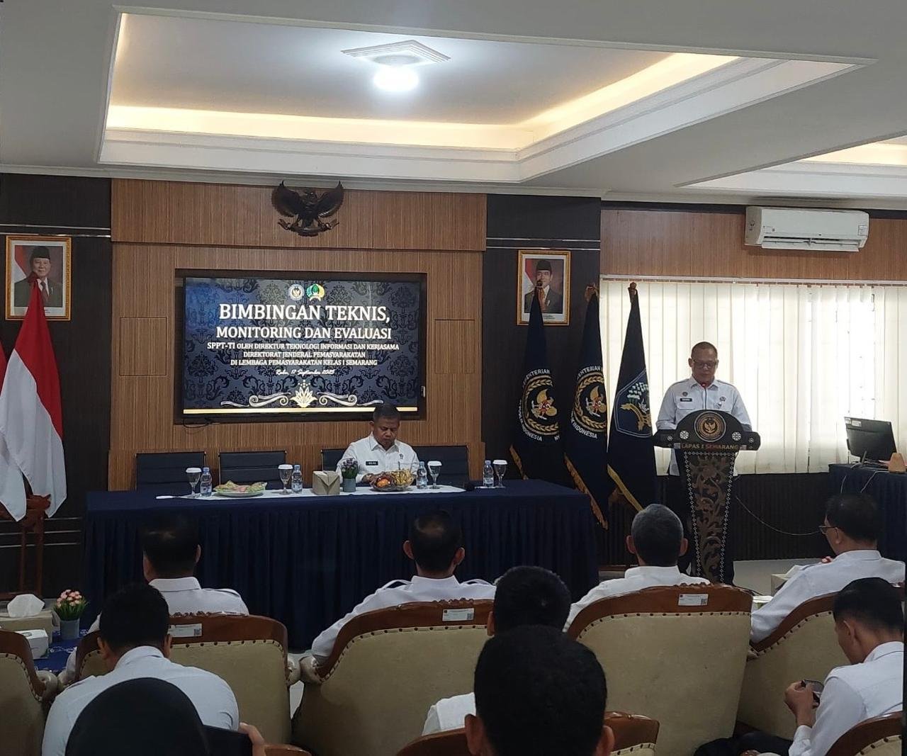 Ditjenpas Tekforma gelar Bimtek SPPT-TI dan Monev di UPT Pemasyarakatan Jawa Tengah, khususnya Kota Semarang, Rabu (17/09). (Dok: Humas Lapas Kendal)