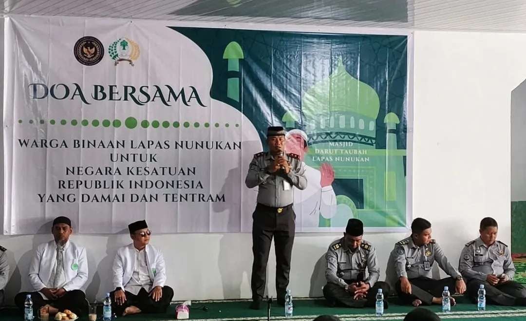Lembaga Pemasyarakatan Kelas IIB Nunukan menggelar kegiatan doa bersama. (Dok: Humas Lapas Nunukan)