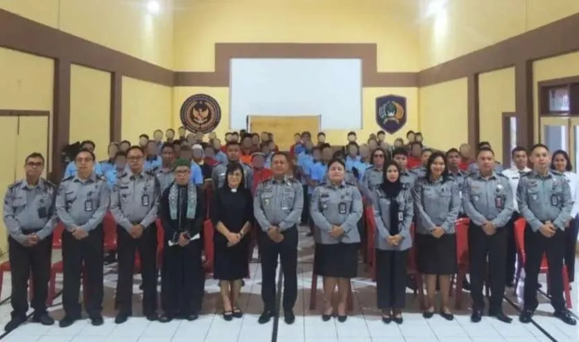 Lapas Kelas IIB Tondano menggelar kegiatan Doa Bersama untuk Keselamatan dan Kebaikan Bangsa Indonesia, Senin (01/09). (Dok: Humas Lapas Tondano)
