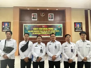 Lapas Sekayu ikut menyukseskan kegiatan bakti sosial donor darah di Markas Kodim 0401/Muba, Minggu (21/9/2025). (Dok: Humas Lapas Sekayu)