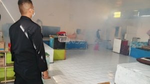 Lapas Kelas IIB Tolitoli lakukan fogging sebagai langkah cegah DBD di area hunian dan lingkungan sekitar, Senin (15/9). (Dok: Web Ditjenpas)