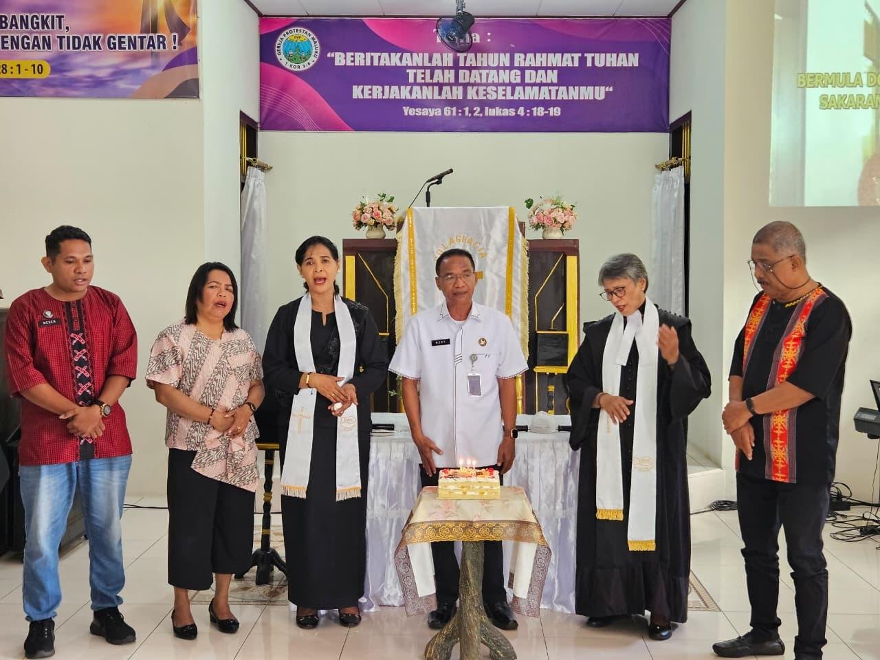 Lapas Kelas IIA Ambon rayakan HUT ke-90 GPM dengan tema "Menabur, Bertumbuh, dan Berbuah", memperkuat iman dan pelayanan bagi warga binaan, Sabtu (06/09). (Dok: Humas Lapas Ambon)