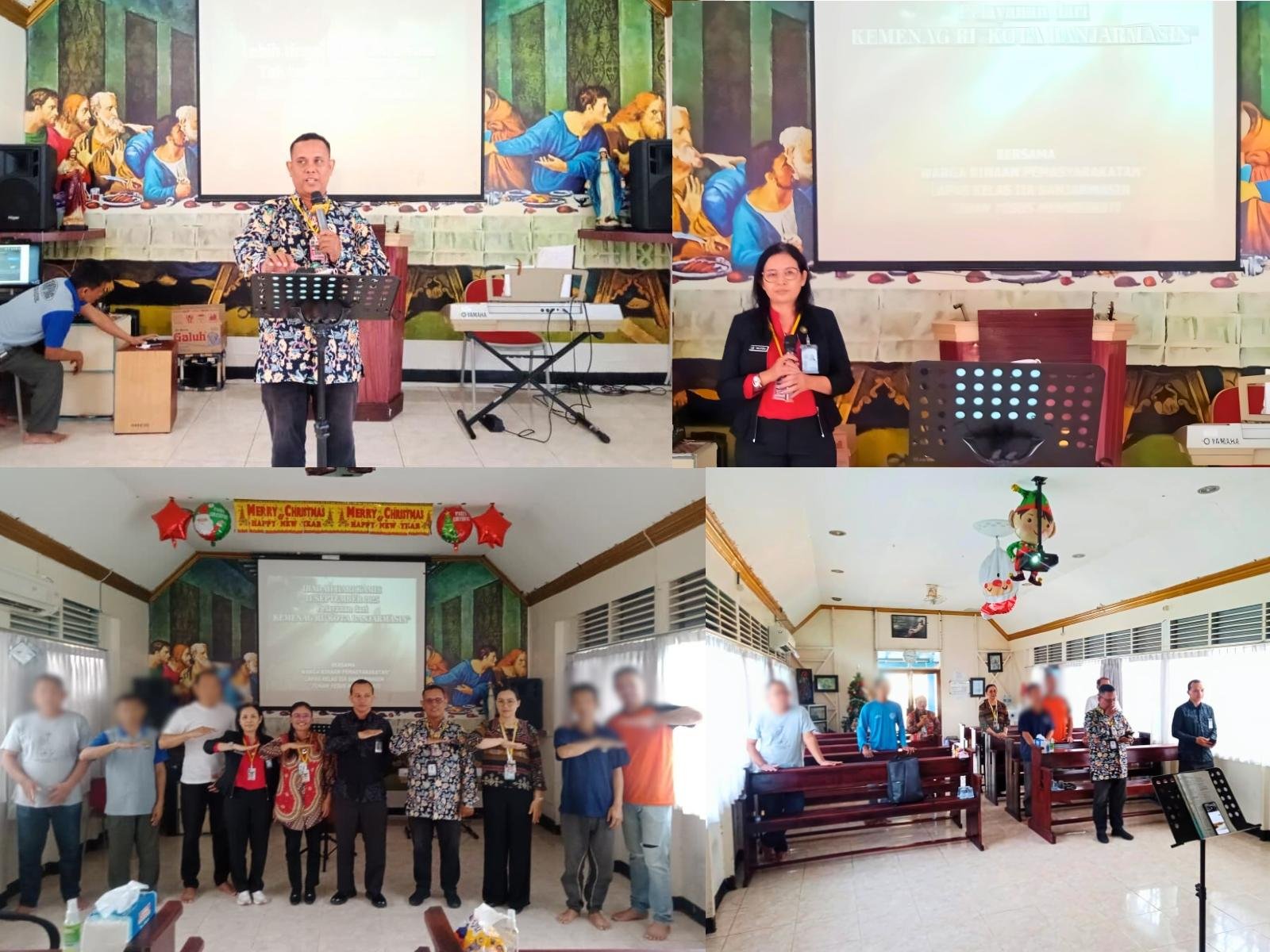 WBP Kristiani Lapas Banjarmasin ikuti ibadah rutin bulanan di Gereja Oikumene dengan pelayanan Kemenag Kota Banjarmasin, Kamis (11/09). (Dok: Humas Lapas Banjarmasin)