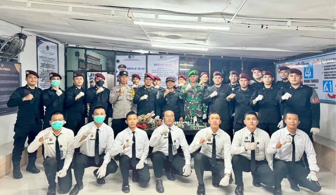 Lapas Kotapinang & TNI-Polri Gelar Razia Gabungan Blok Hunian
