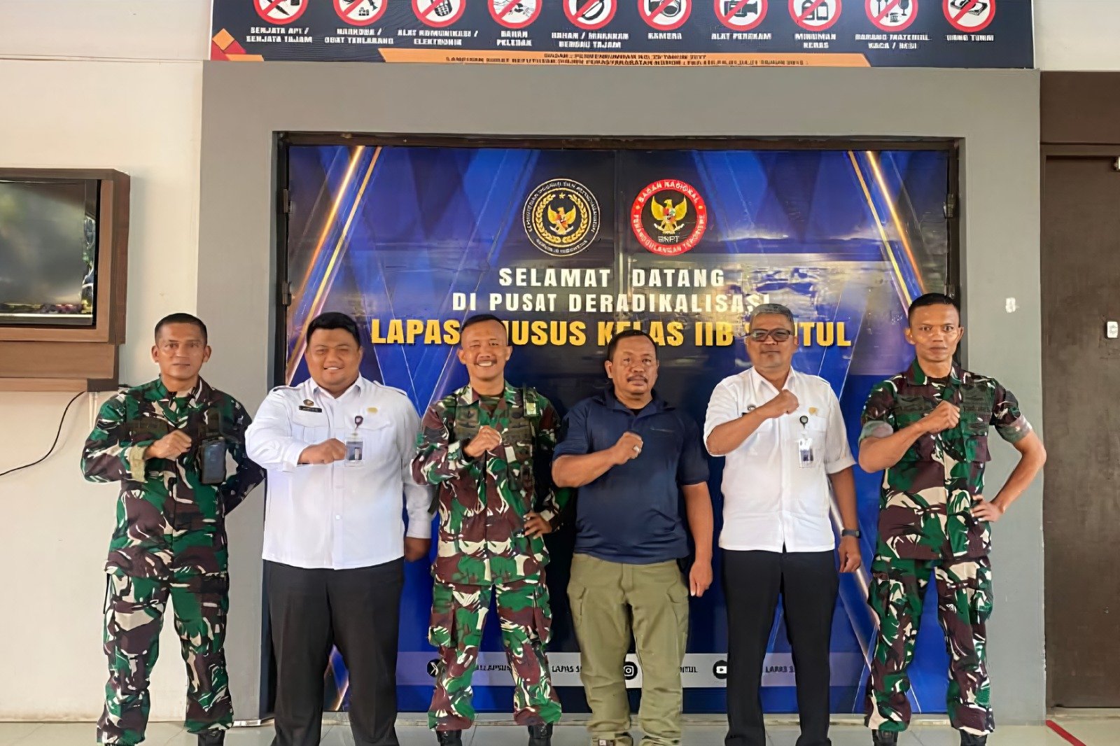 Lapas Khusus Kelas IIB Sentul gelar koordinasi dengan Kodim Bogor untuk perkuat sinergi dan jaga stabilitas keamanan. (Dok: Humas Lapas Sentul)