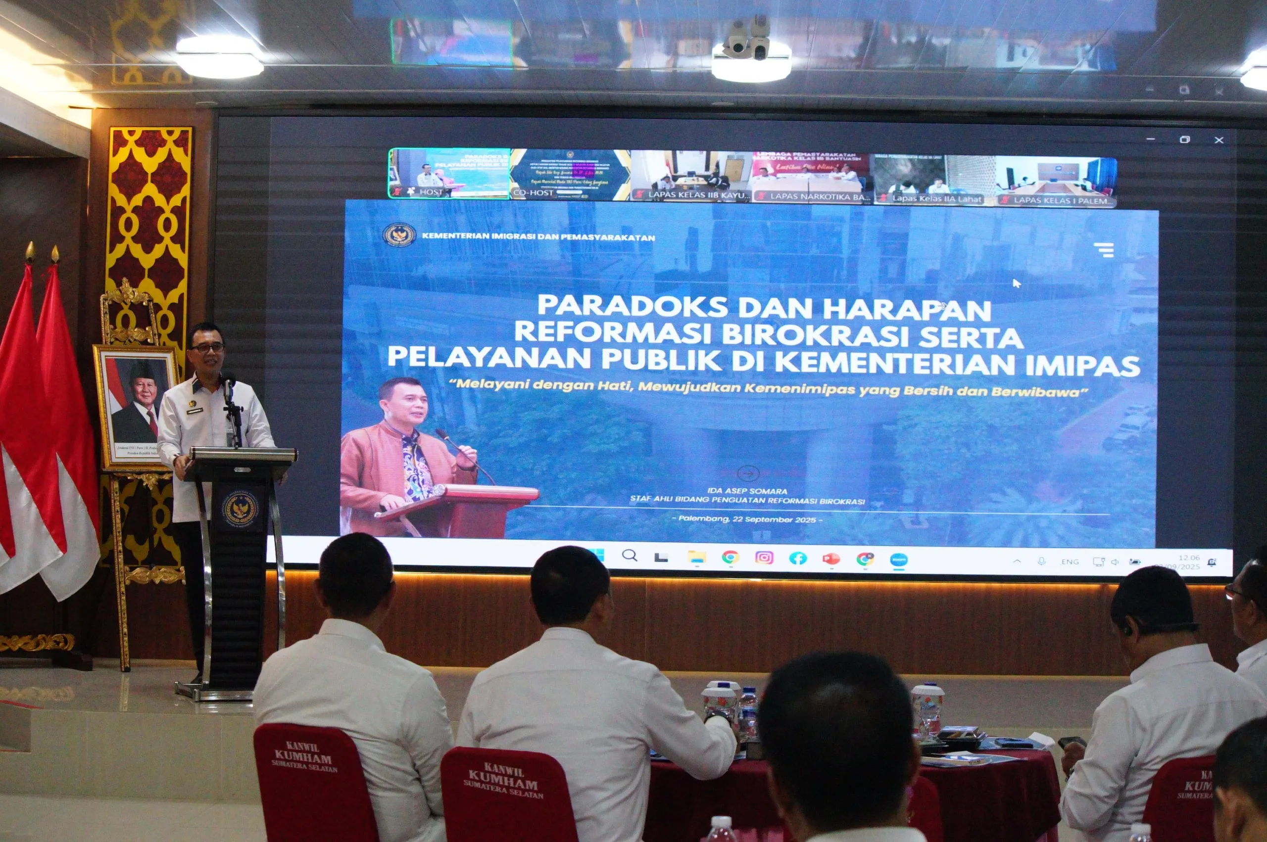 Kementerian Imigrasi dan Pemasyarakatan fokus wujudkan layanan prima lewat penguatan kinerja dan reformasi birokrasi demi capai target 2025. (Dok: Humas LPKA Palembang)