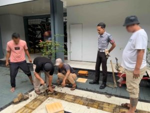 Perkuat Layanan HAM Rutan Bengkulu Perbaiki Guiding Block