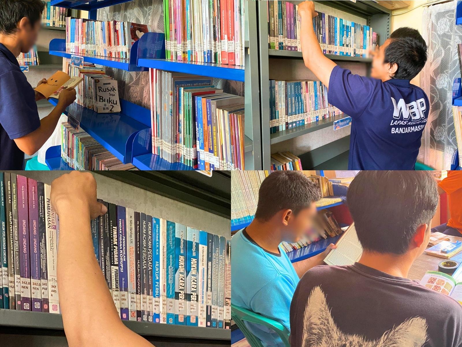 Perpustakaan Lapas Kelas IIA Banjarmasin jadi sarana edukasi dan inspirasi, WBP aktif membaca dan berdiskusi. (Dok: Humas Lapas Banjarmasin)