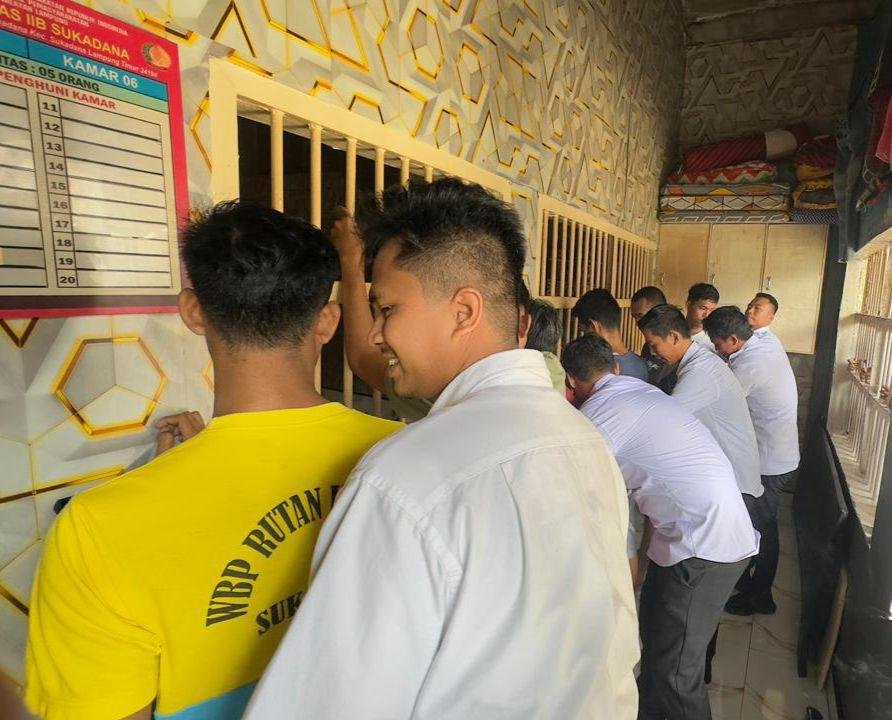 Razia Rutin Blok Hunia, Rutan Sukadana Pastikan Bebas Halinar