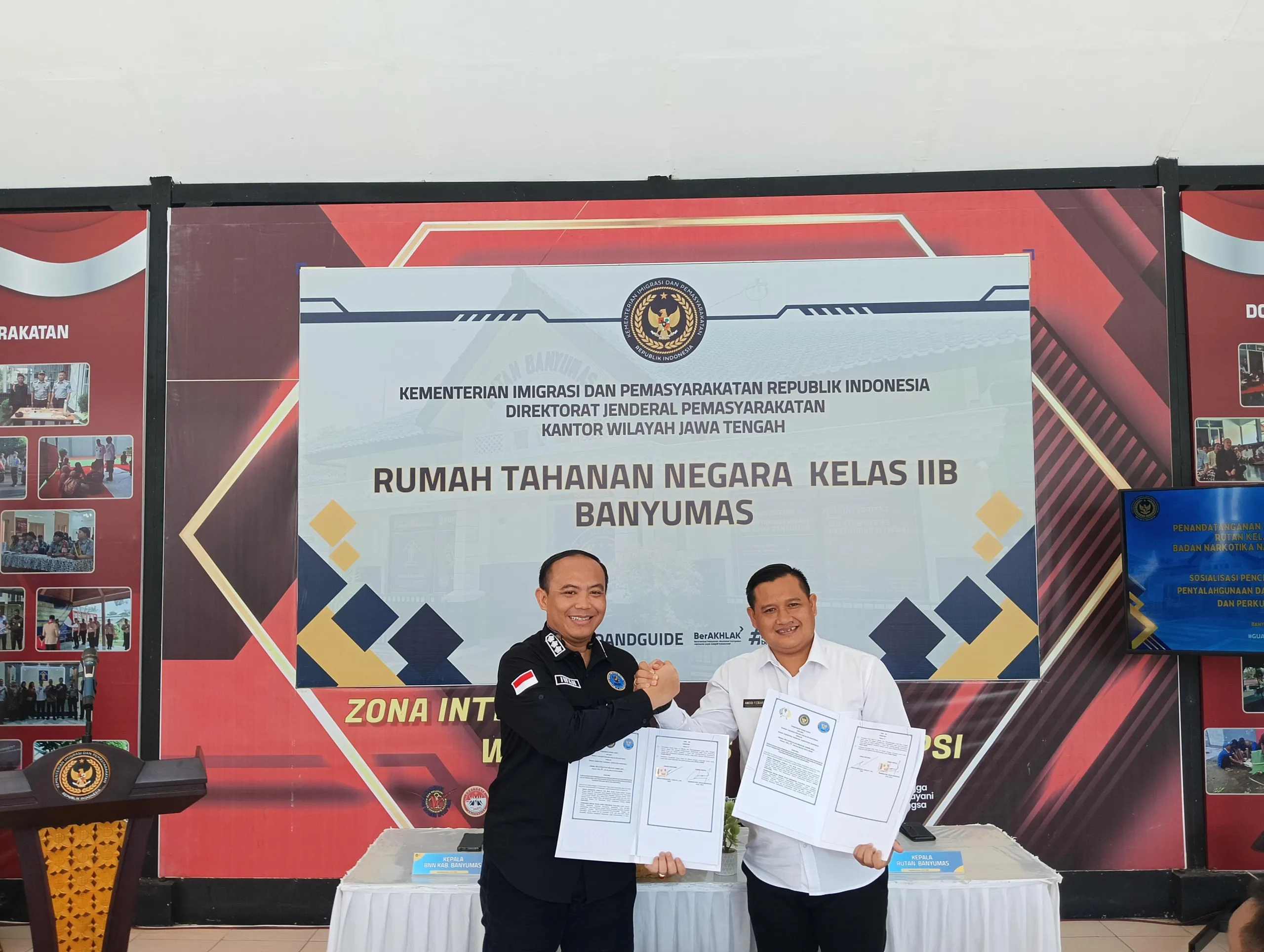 Rutan Banyumas dan BNN Teken PKS Perkuat Program P4GN