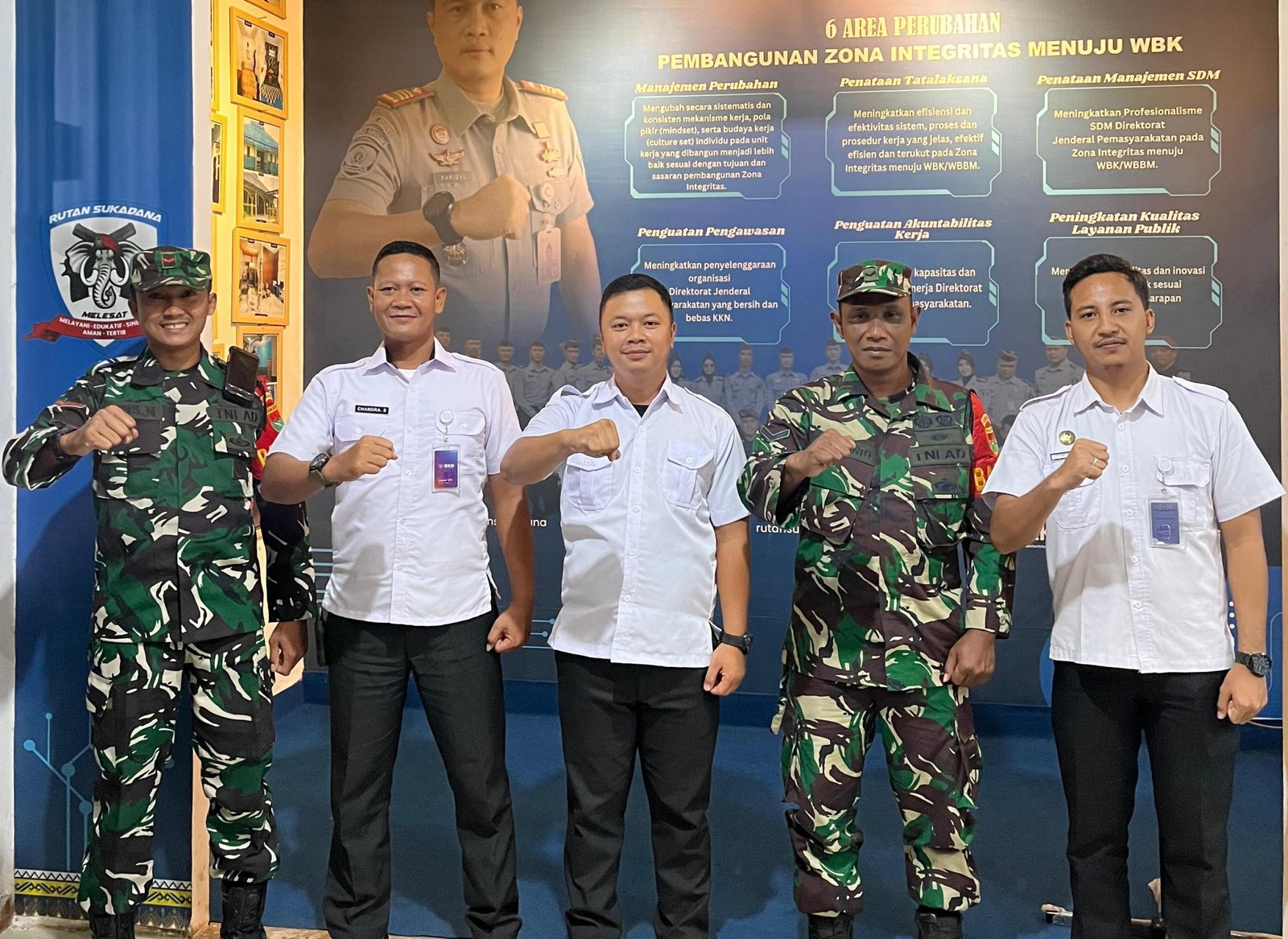Rutan Sukadana Disambangi Koramil 429-05, Perkuar Keamanan