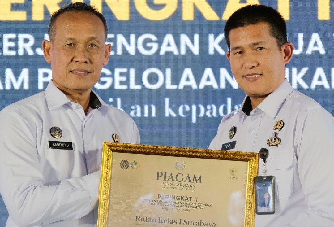 Rutan Surabaya Raih Peringkat II Pengelolaan Aplikasi Srikandi