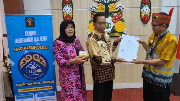Kanwil Kemenkum Kalteng menghadirkan inovasi layanan melalui program SIM-B (Sama Itah Maja Barami), Kamis (4/9/2025). (Dok: Istimewa)