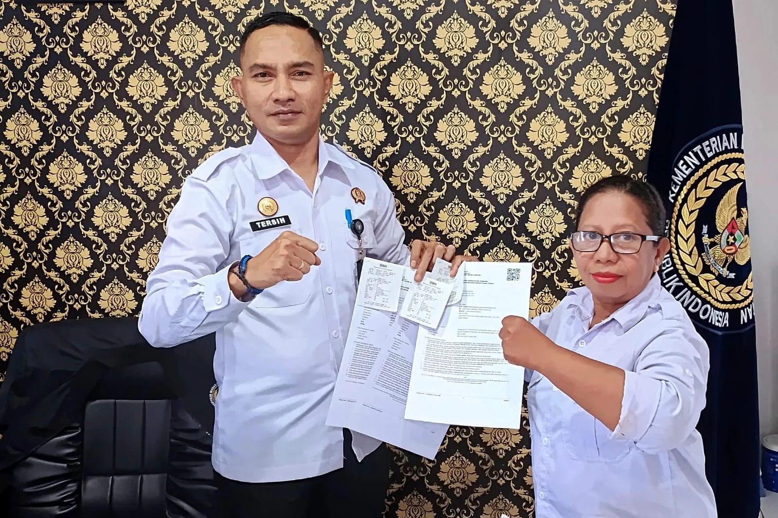 Lapas Wahai setor PNBP tiga triwulan 2025 dari penjualan produk keterampilan dan pertanian hasil program kemandirian Warga Binaan, Selasa (23/9). (Dok: Humas Lapas Wahai)